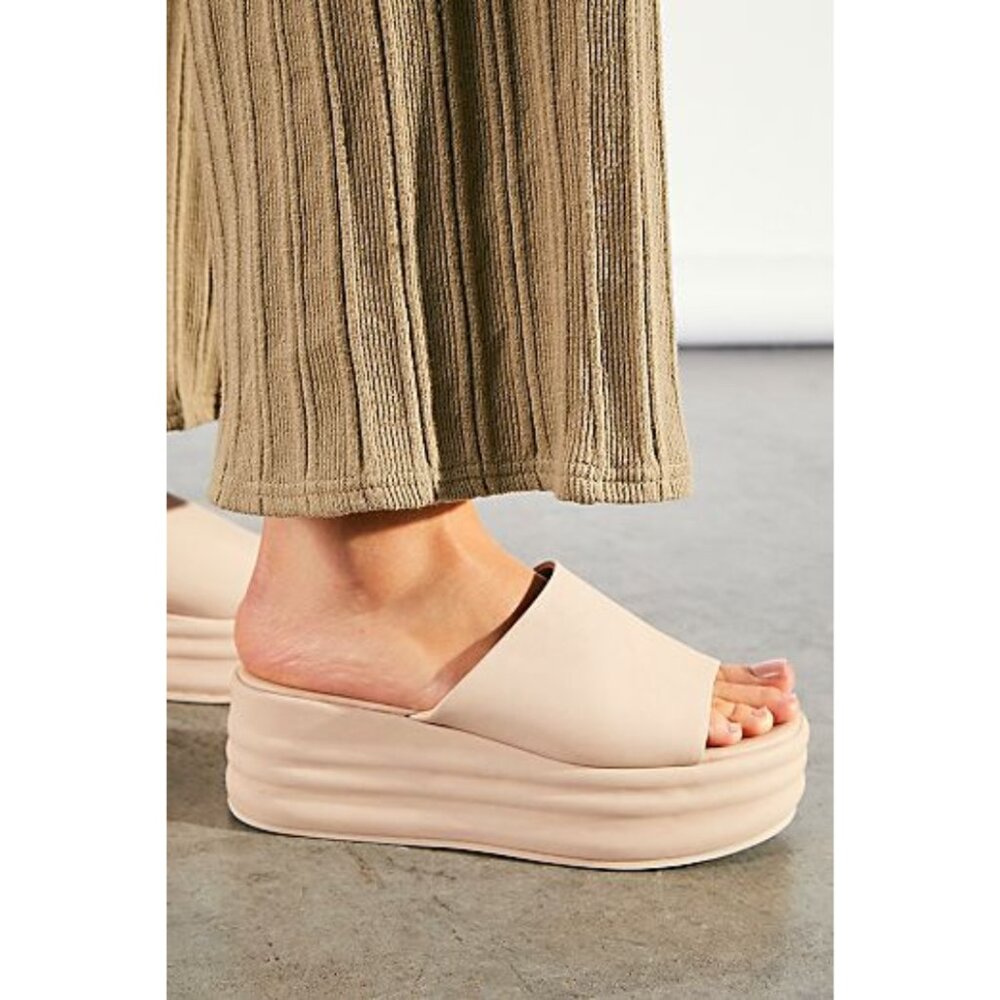 Free People harbor Platform Slide Sandals Cream‎ cloud pink – 6.5/7